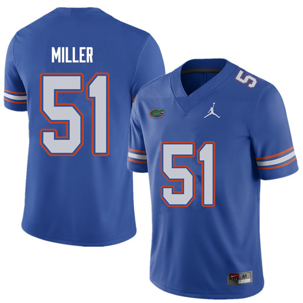 Jordan Brand Men #51 Ventrell Miller Florida Gators College Football Jerseys Sale-Royal - Click Image to Close